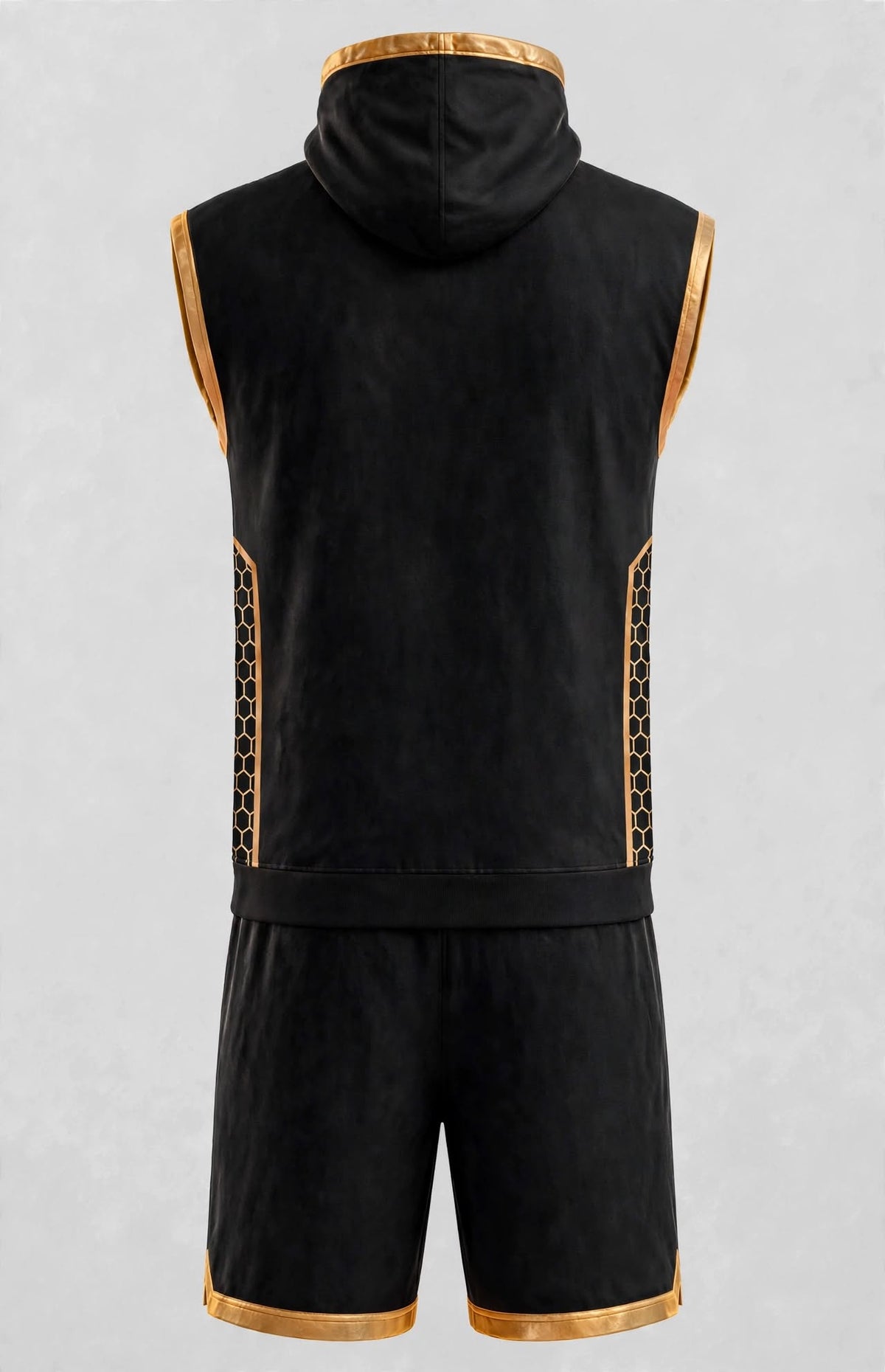 NLB Boxing — Black Sleeveless Training Hoodie
