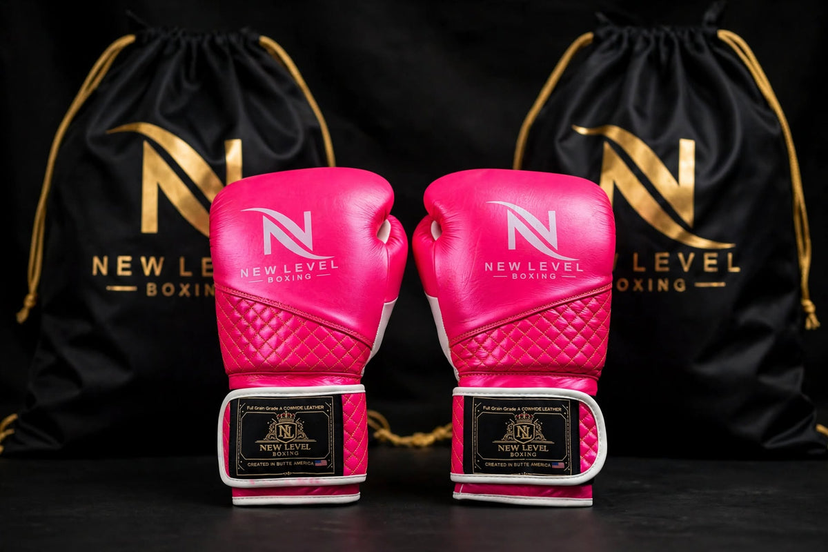 Classic Pink & White Boxing Gloves